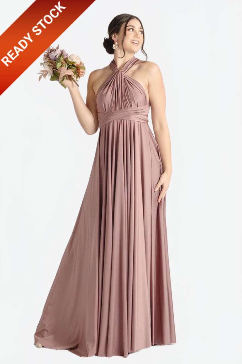Jual Premium Multiway Dress Bridesmaid Convertible Infinity Maxi Dress ...