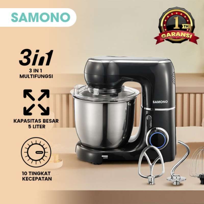 Samono Stand Mixer Liter Pengaduk Adonan 3in1 Mixer w/ Bowl SW-KM550