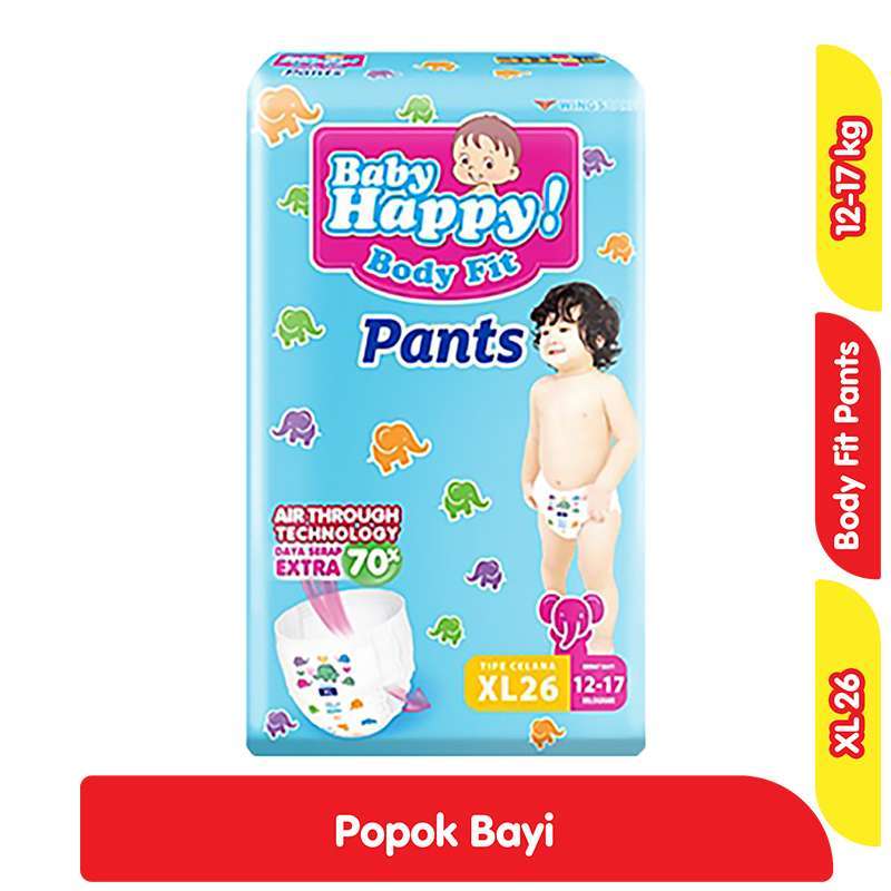 Jual Baby Happy Body Fit Pants Popok Celana Bayi Xl 26 Pcs Di