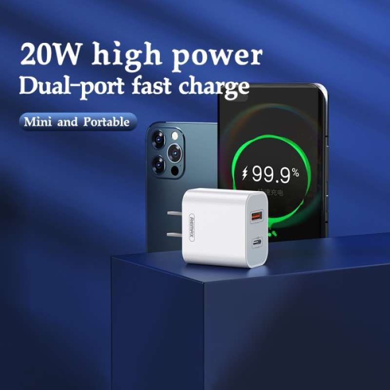 Promo Remax 20w Pd Qc Fast Charger Set 1c1a Charger And Cable Rp-u68 ...