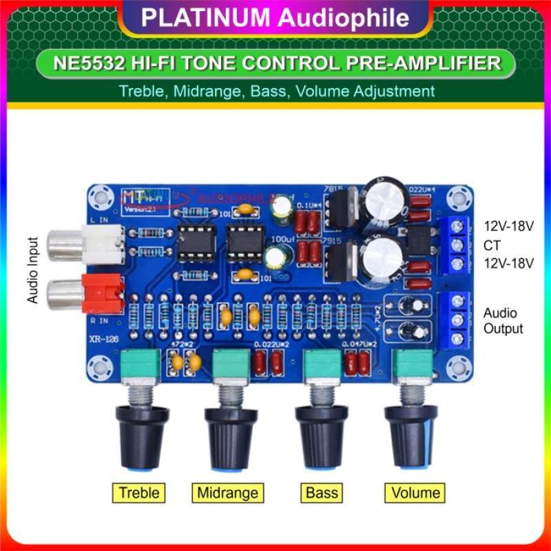 Jual Stereo Tone Control Modul Ne5532 Hifi Pre Amplifier Preamp Xh M164