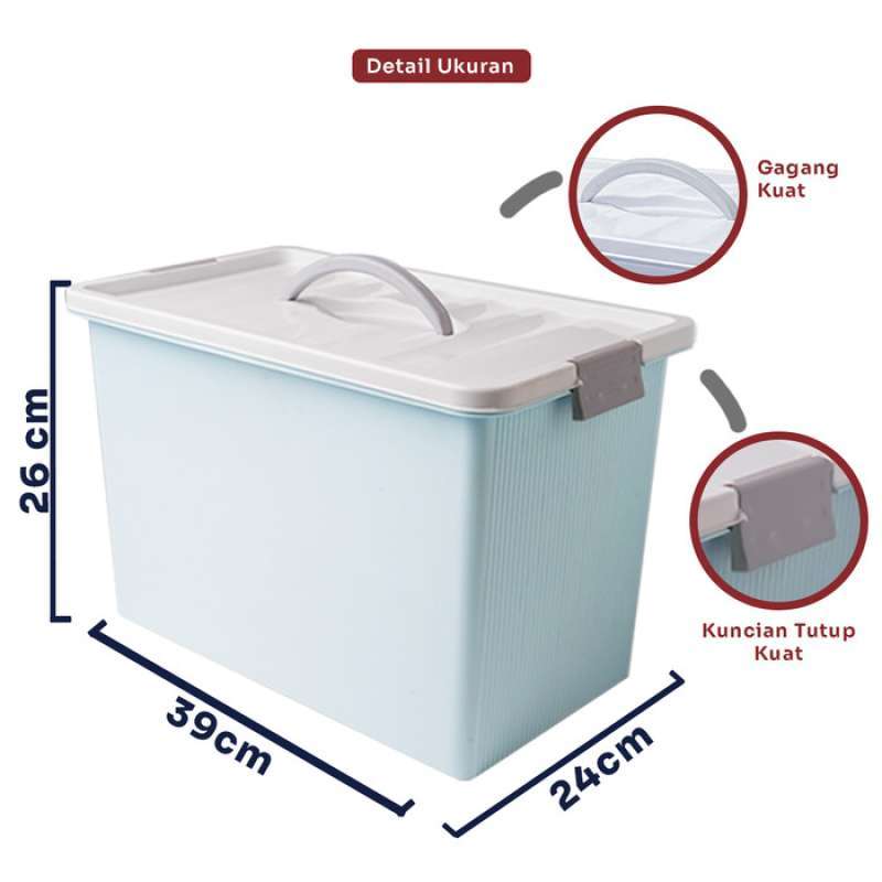 Jual Indokurnia Kontainer Box Stripe 20 Liter Pastel Di Seller ...