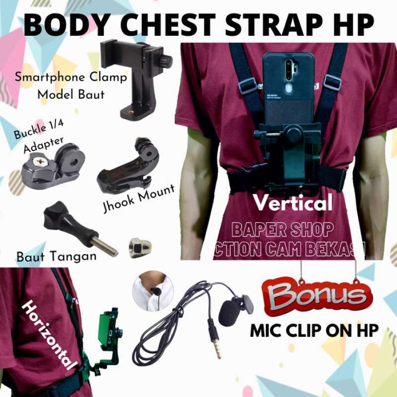 Computer Strapped Body Jual Body Chest Strap Tali Dada Mounting Holder For Smartphone Hp Belt ...