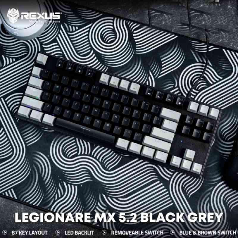 Promo Keyboard Gaming Mechanical Wired Usb Tkl Rgb Legionare Rx Mx5.2 ...