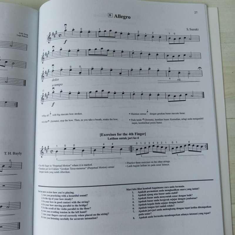 Jual Suzuki Violin School Volume 1/2/3 Violin Part + Cd Buku Biola ...