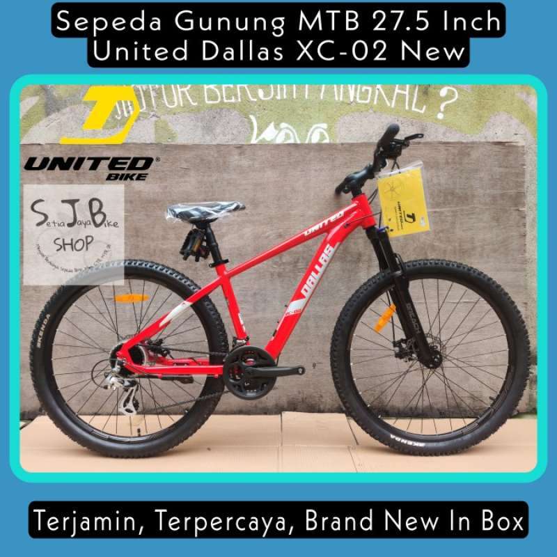 PROMO SEPEDAUNG MTB 27.5 INCH UNITED DALLAS XC 02 NEW ALLOY 3X8 SPEED