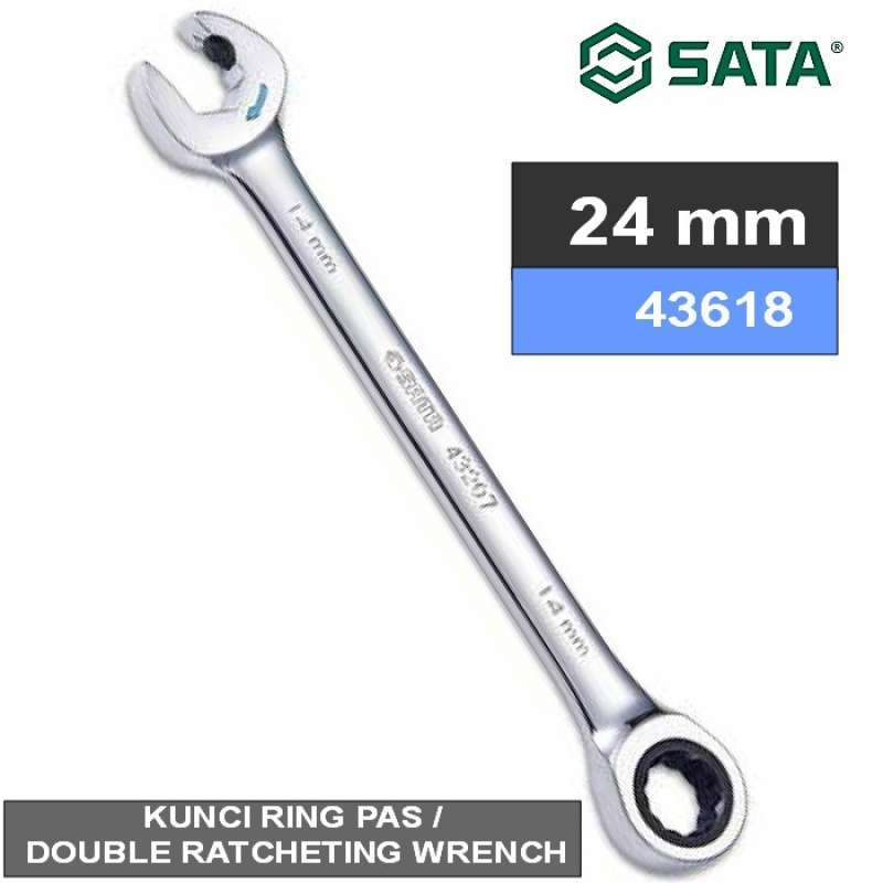 Promo Kunci Ring Pas Ratchet 24 Mm 43618 Sata Tools Diskon 23% Di ...