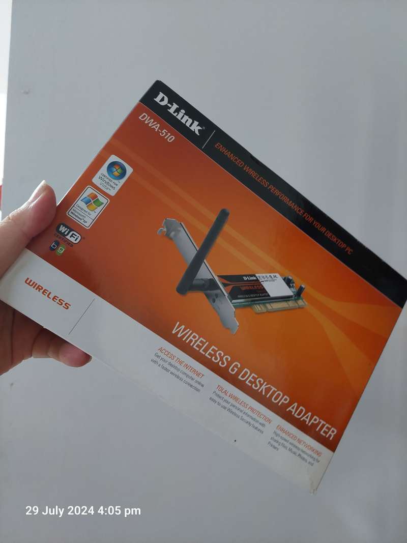Jual D-link Dwa 510 Wireless G Desktop Adapter Enhanced Performance For ...