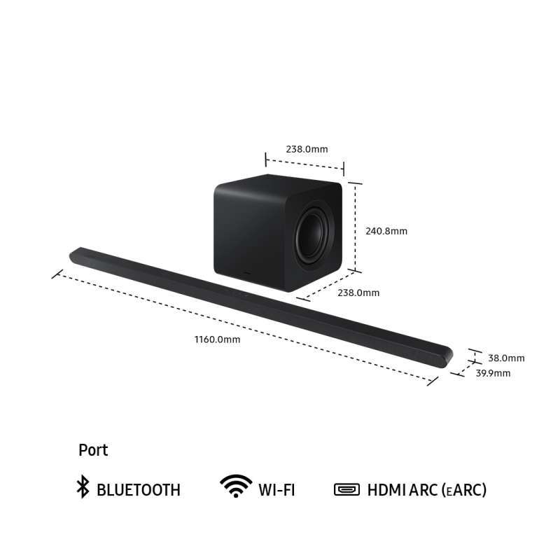 Wireless Subwoofer Samsung Q70 Soundbar Setup Samsung HW-Q700B