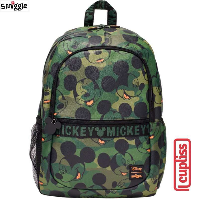 Jual Smiggle Backpack Bag 440766 Mickey Mouse Khaki Tas Ransel