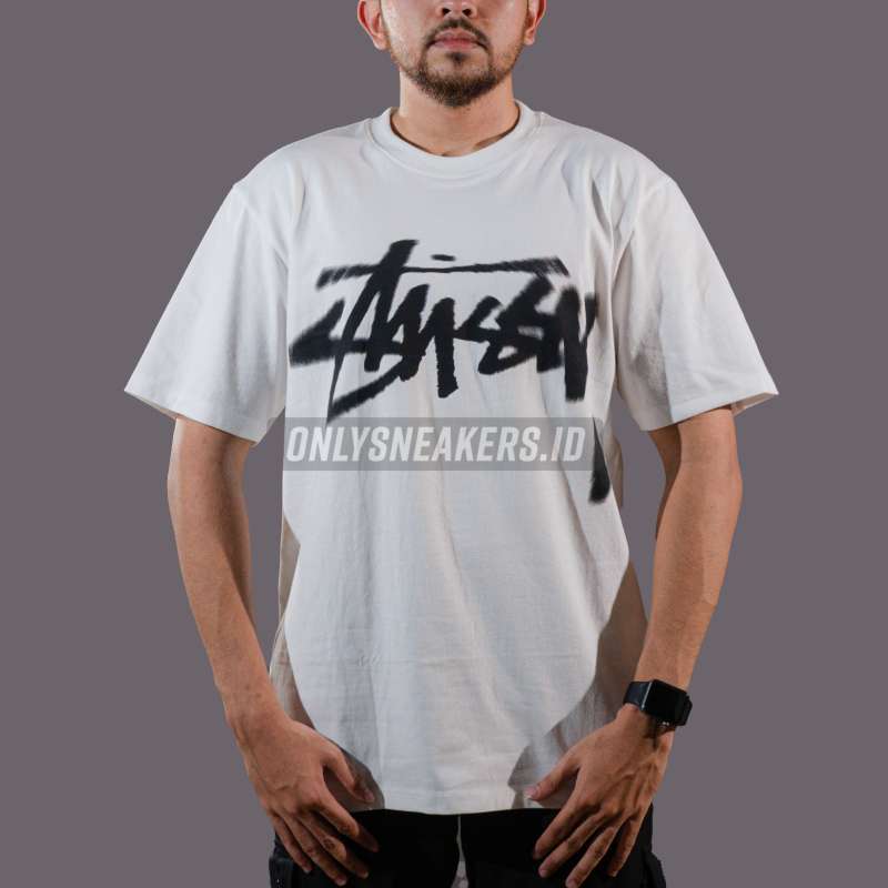 Jual Stussy Dizzy Stock White Tee (100% Authentic) Di Seller