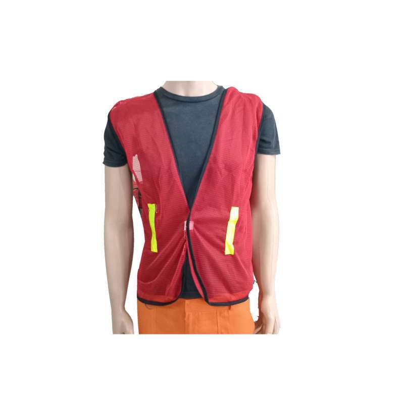 Jual Rompi Jaring Jala Safety Proyek Warna Merah Safety Vest