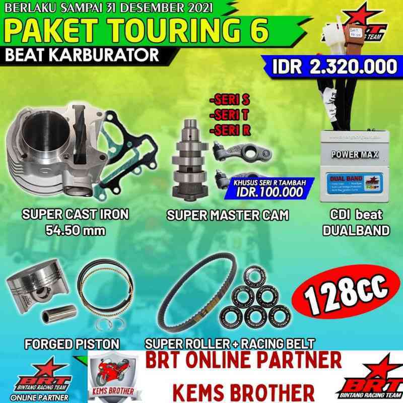 Jual Paket Brt Beat Karburator Touring Boreup 130cc Di Seller