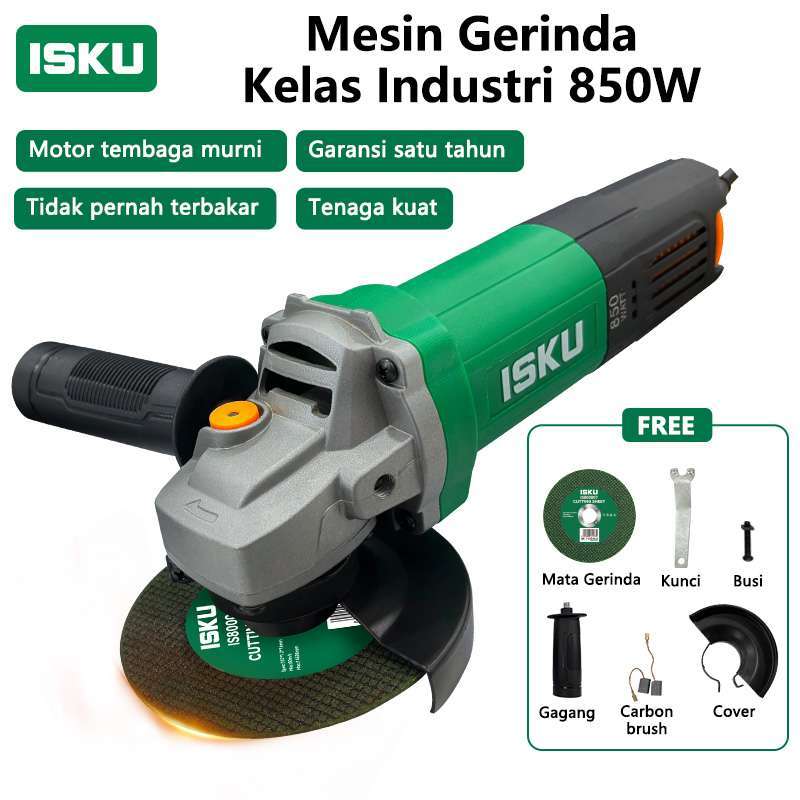 ISKU mesin gerinda tangan 850w angle grinder multifunction/hand grinding  machine angle grinder/gerinda hitachi/gerinda modern