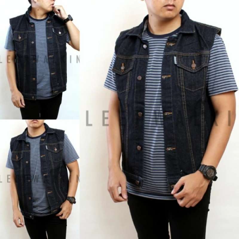 Vest jeans wanita on sale