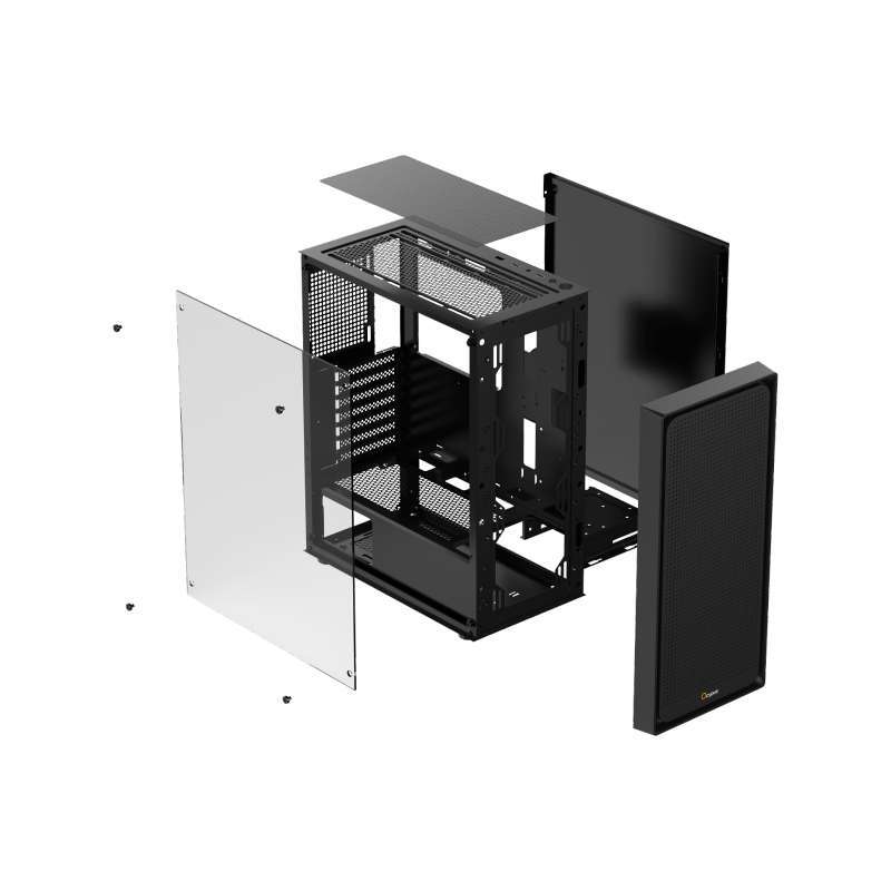 Jual Ocypus Gamma C50 Bk Casing Komputer M-atx 4x Fan 12cm Black | Cpu ...
