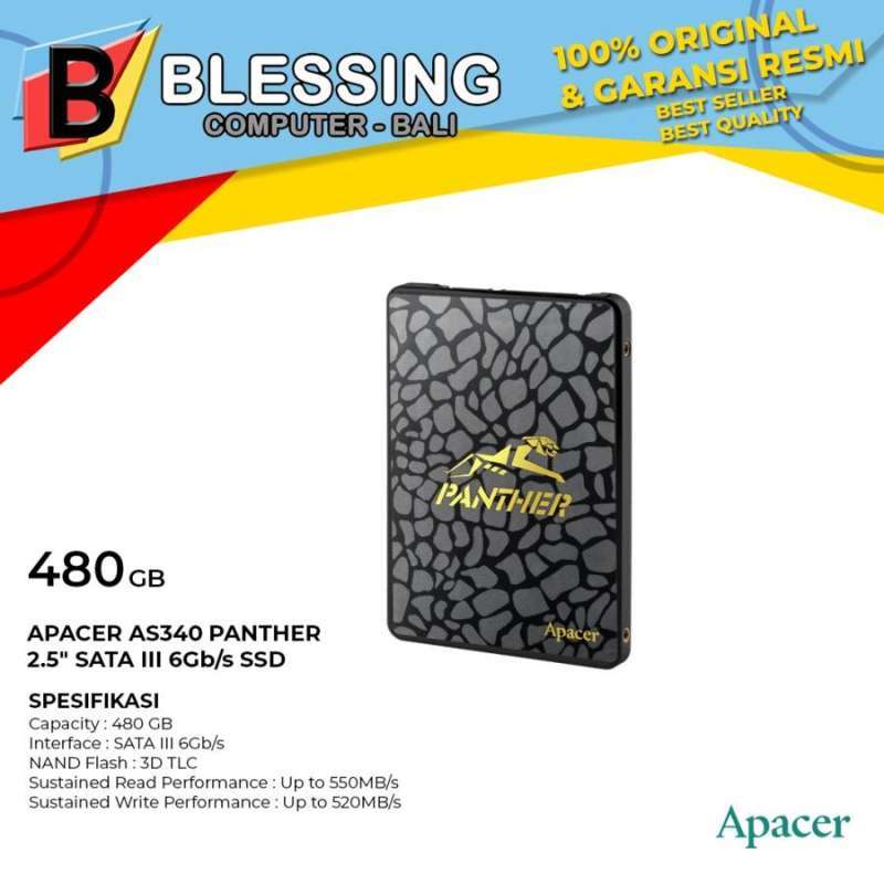 Jual Ssd 480gb Apacer As340 Panther Ssd Apacer 480gb