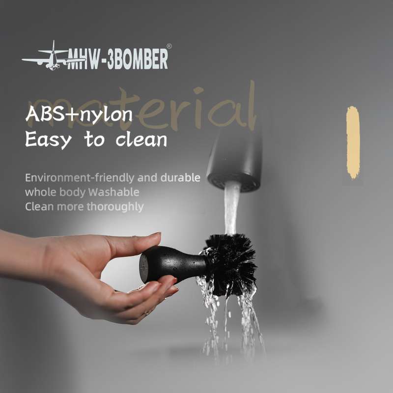 MHW-3BOMBER Brosse de nettoyage pour porte-filtre à café 58 mm en ABS pour porte-filtre professionnel de barista de 58 mm, nettoyage efficace, noir B5536-OS