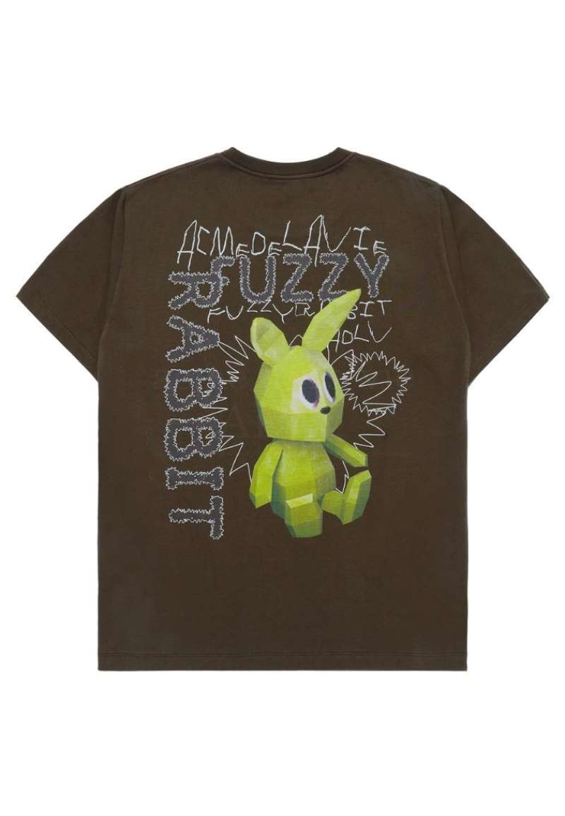 Promo [adlv] Acmedelavie Retro Rabbit Short Sleeve T-shirt