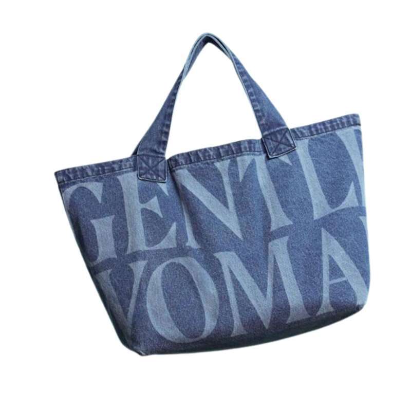 Promo Gentle Woman Denim Jumbo Tote Bag Diskon 27% Di Seller