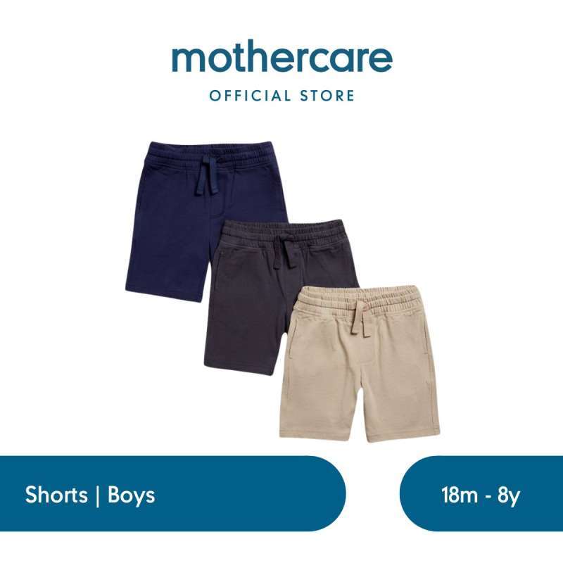 Mothercare Jersey Shorts Pack Celana Pendek Anak Laki-laki (Biru)