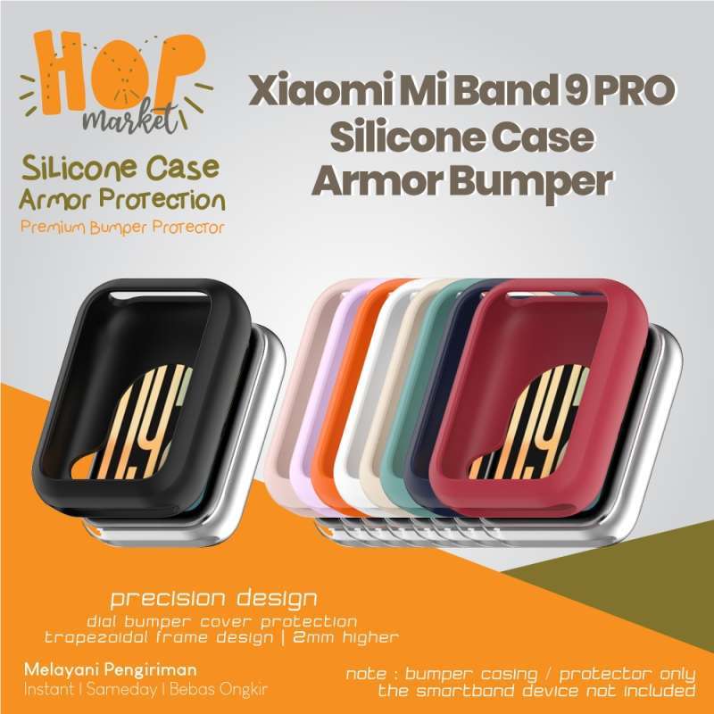 Bumper Silicone Case for Mi Band PRO Soft Casing Silikon Pelindung Layar  Frame Xiaomi Smart Band9 PRO Screen Protector Cover