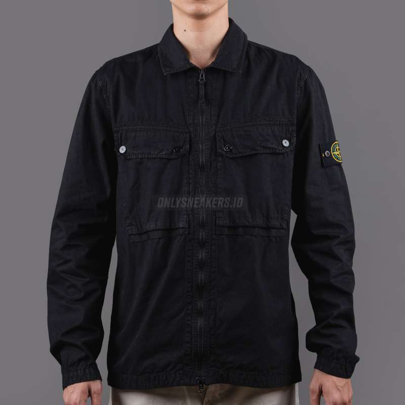 STONE ISLAND COMPASS BADGE GABARDINE JACKET BLACK (100% AUTHENTIC)