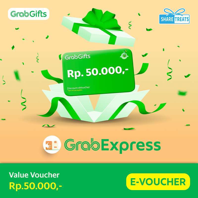 Promo Grab Express Voucher Digital [share Treats] Rp 50.000 Diskon 12% ...