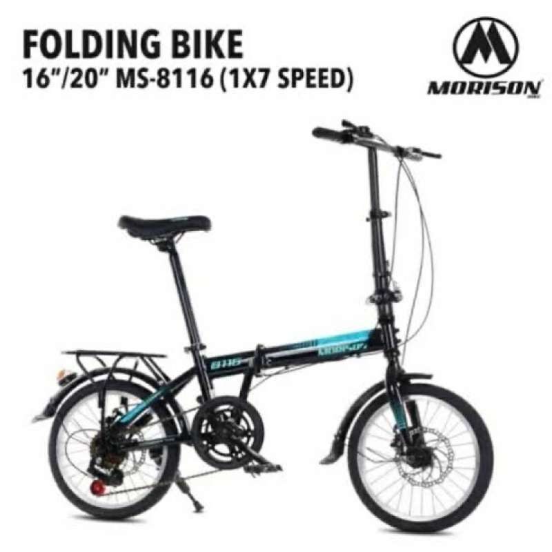 Jual Sepeda Lipat Morison Ms-8116 Speed 16 Inch Double Cakram