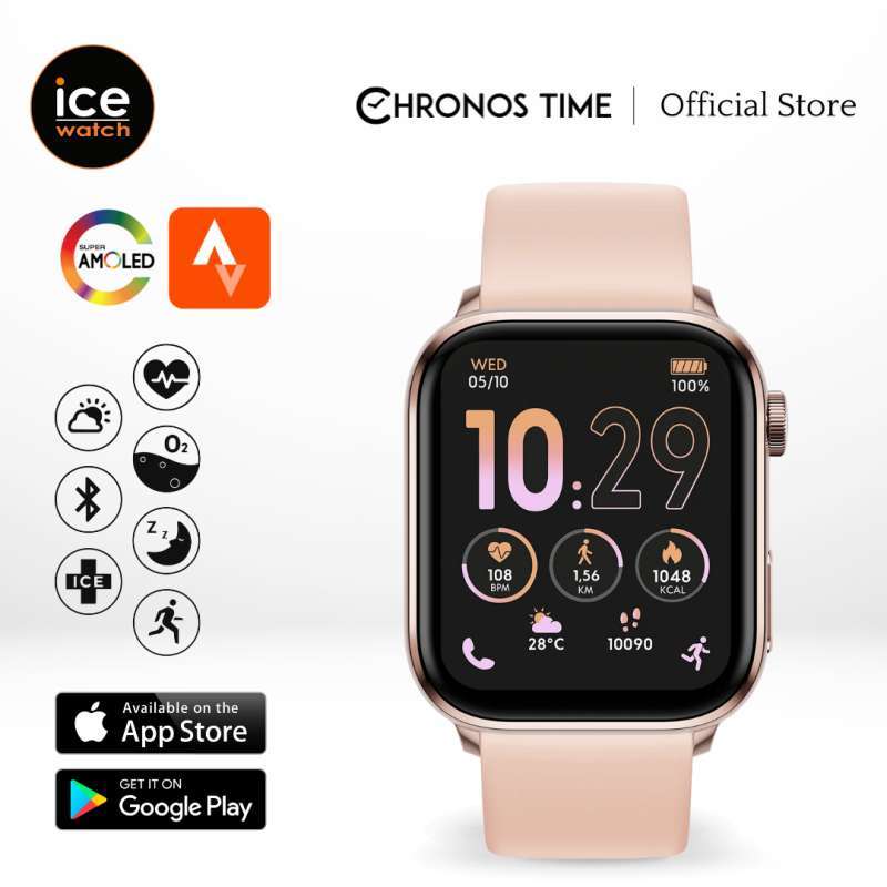ICE Smart Watch rectangular AMOLED Rose-Gold Nude 38x44mm  [024303]