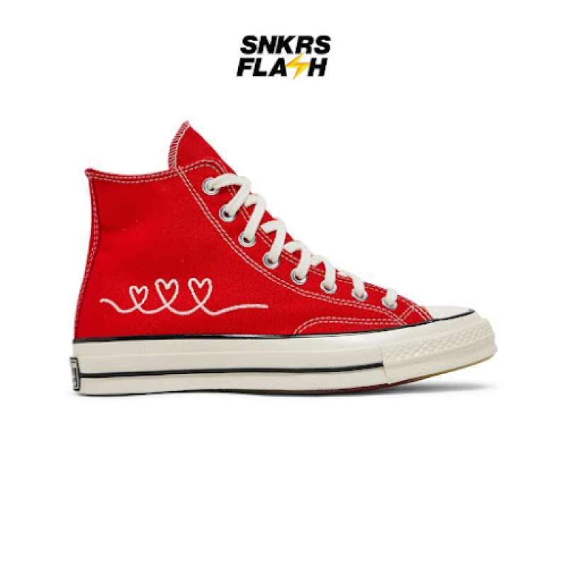 Sepatu Sneakers Wanita CONVERSE CHUCK 70 HI VALENTINES DAY RED 171117C