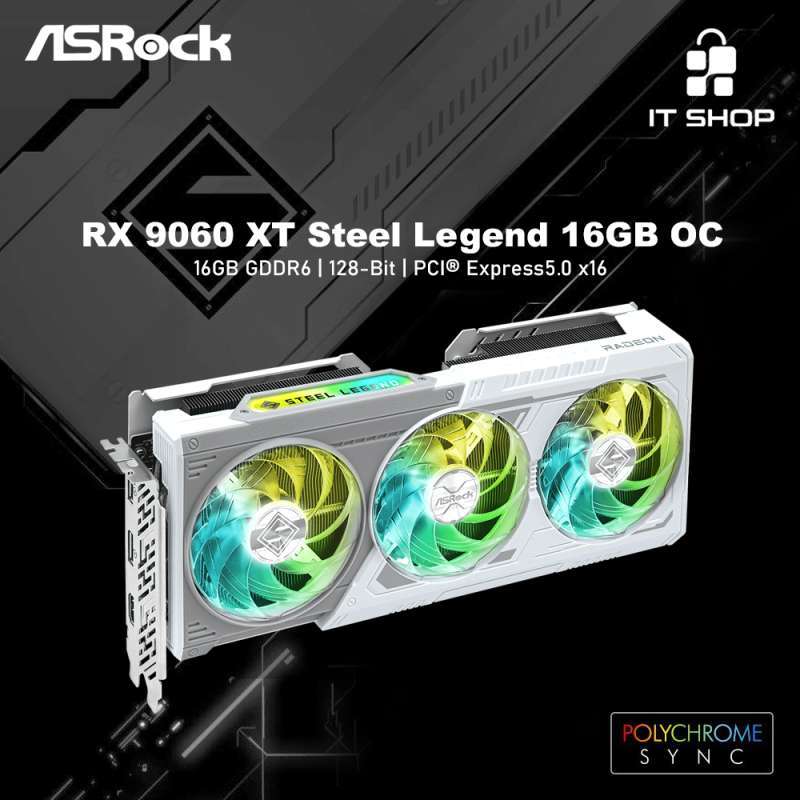 ASRock AMD Radeon RX 9060 XT Steel Legend 16GB OC