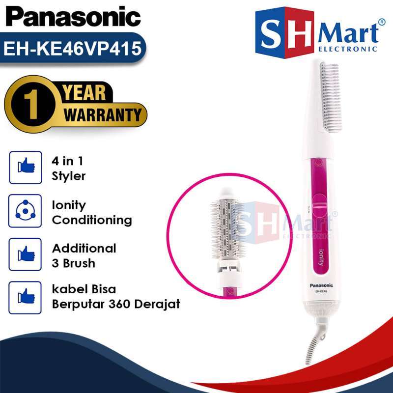 Panasonic Hair Styler Ion Styling Brush Attachments EH-KE46VP415  EHKE46VP415 White Garansi Resmi