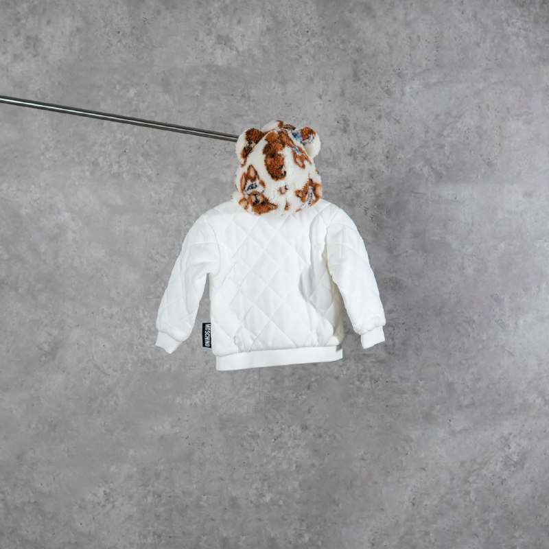 Teddy Bear Moschino Padded Jacket Teddy Bear Padded Hooded Black