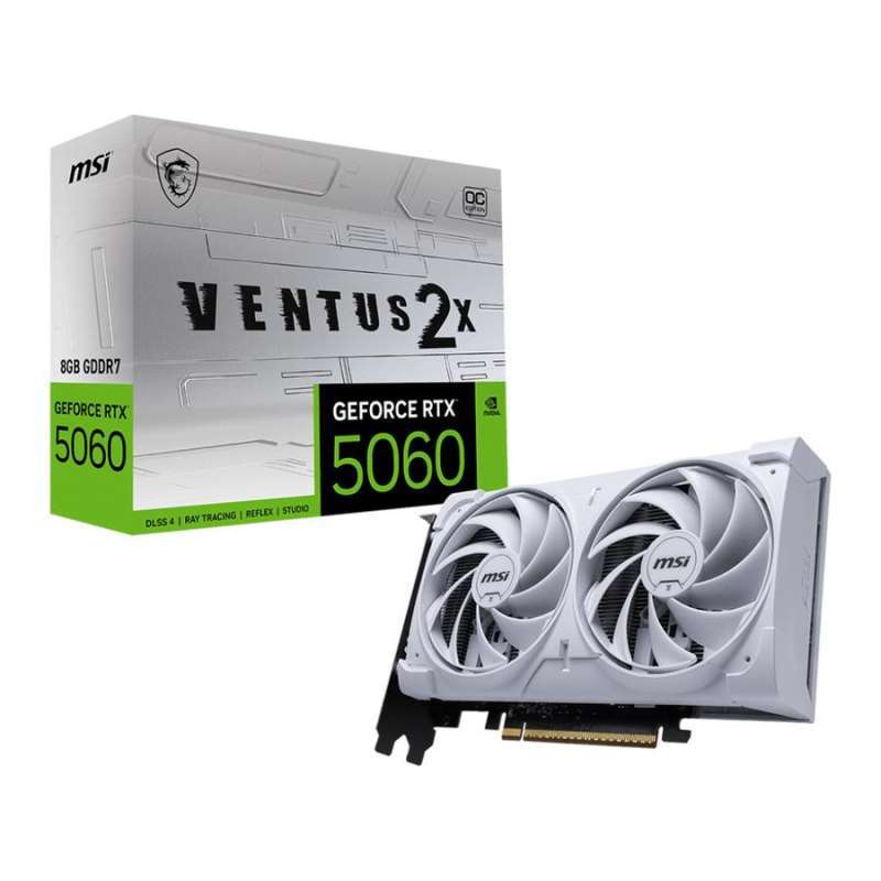 MSI GeForce RTX 5060 8G VENTUS 2X OC WHITE VGA Card NVIDIA