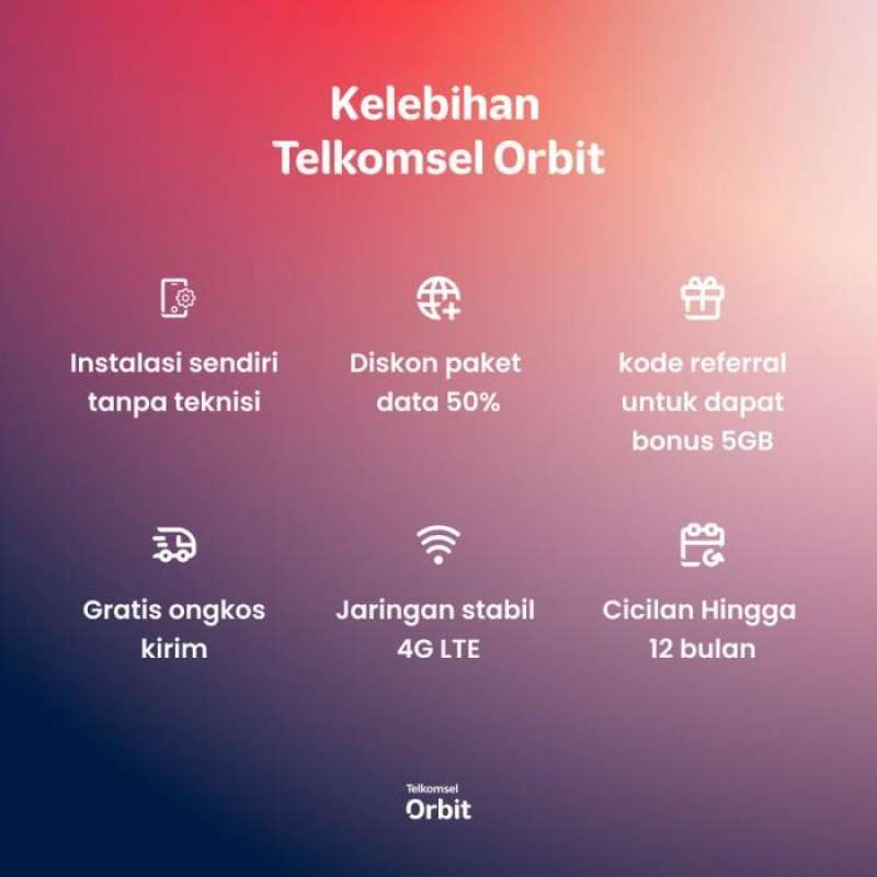 Promo Telkomsel Orbit Mifi H2 Portable Modem Wifi 4g High Speed Bonus ...
