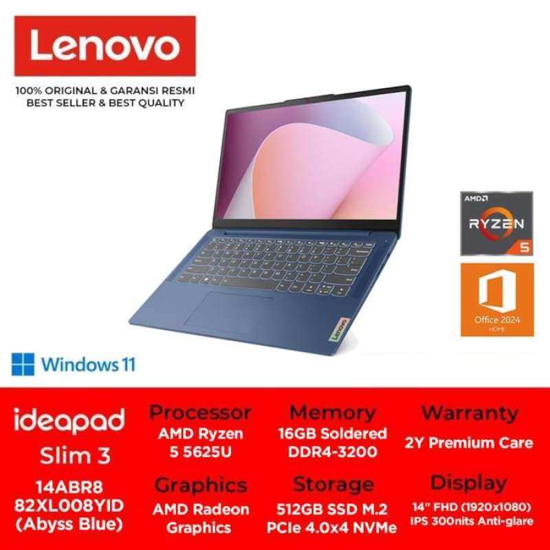Promo Lenovo Ideapad Slim 3 14abr8 82xl008yid 82xl0090id Ryzen 5
