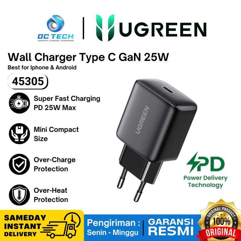 Batok Charger Iphone Charger 25w Power Adapter Samsung 25 Watt Fast Charger  UGREEN 45305 Kepala
