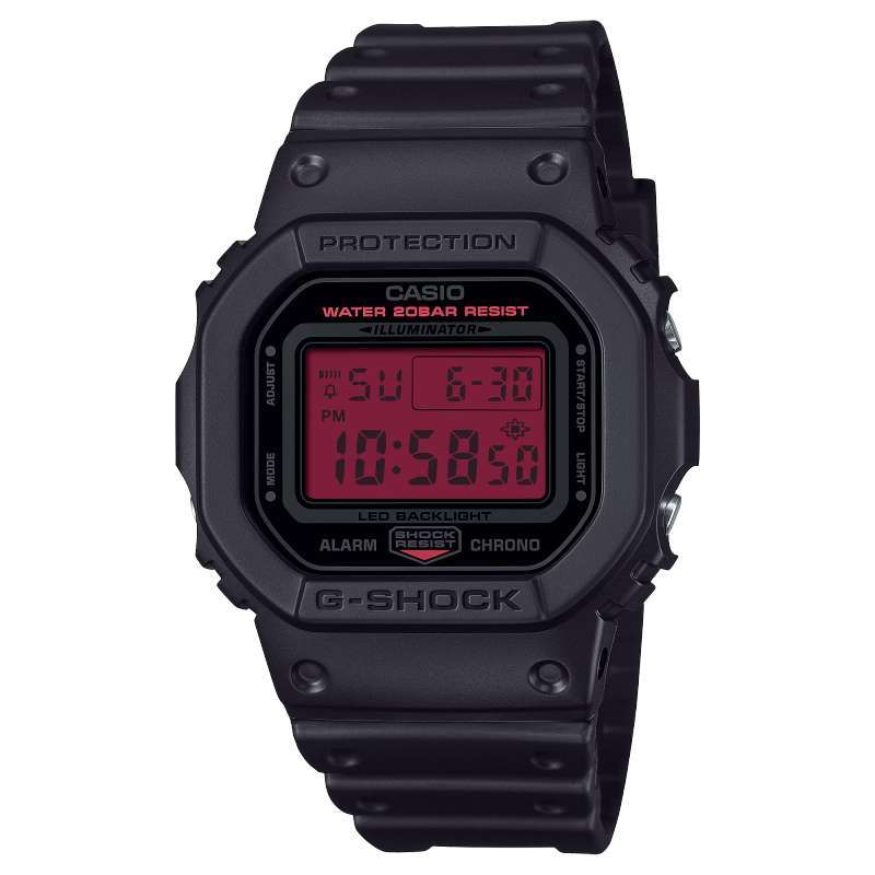 Digital G Shock Dw5600 Black Casio G-Shock DW-5600RL-1DR Iconic