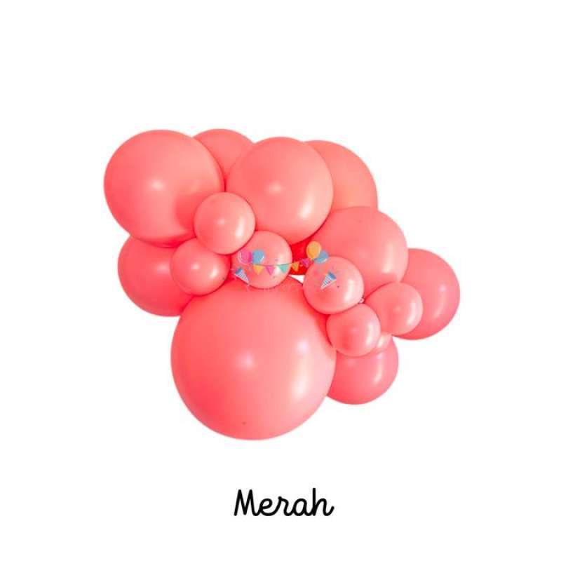 Promo Balon Latex Pastel 12 Inch Isi 30 Pcs Biru Kuning Merah Pink ...