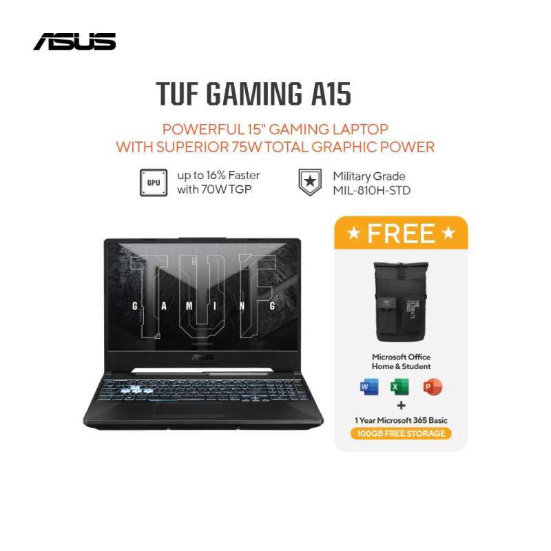 Jual Asus Tuf Gaming A15 Fa506ncg-r735b1t-hm [r7-7445hs|rtx 3050