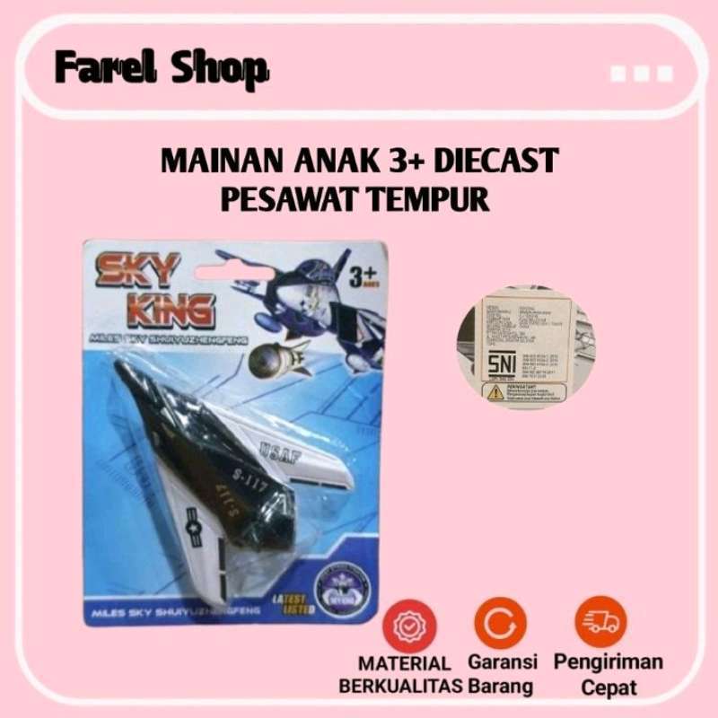 Jual Mainan Anak Diecast Pesawat Sky King Pesawat Tempur Usaf