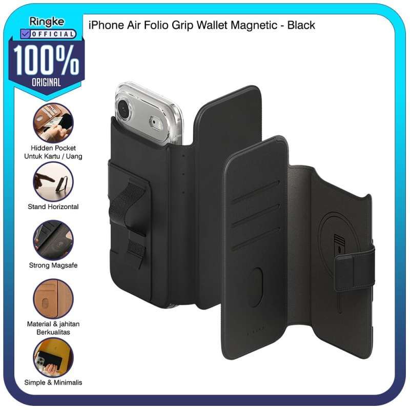 Casing Ringke iPhone 17 Air Case Magsafe Kartu Standing Dompet Tipis Full  Protection Layar Kamera No Yellowing Tahan Banting Anti Slip Military Drop