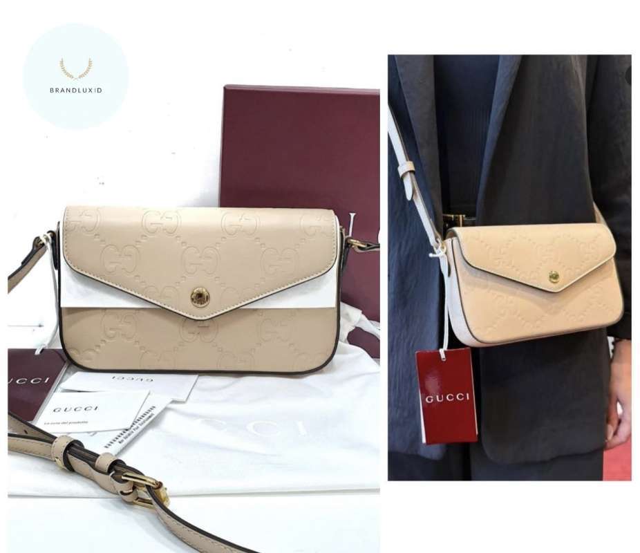 Gucci GG Gilbert Shoulder mini bag beige leather