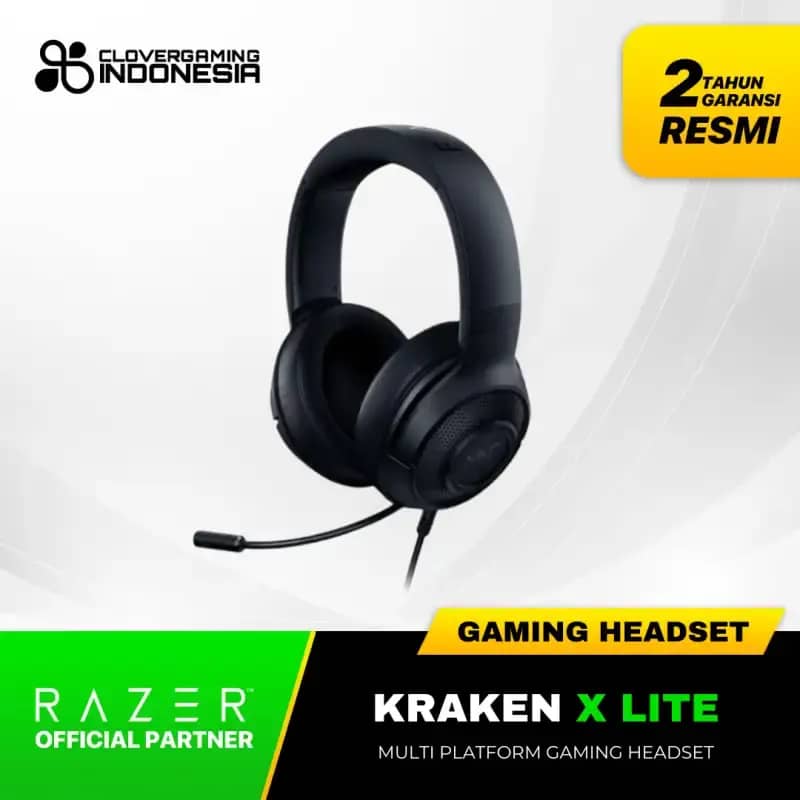 Razer Kraken X Lite Wired Gaming Headset Multi Platform Surround Sound  Jack mm Headphone with Noise Cancelling Microphone
