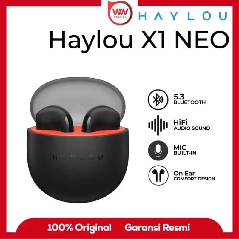 Haylou X1 NEO TWS Bluetooth Headset Earbuds IPX4 Garansi Resmi