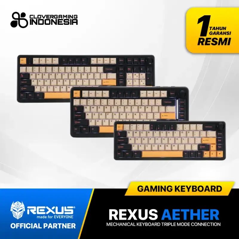 Jual Rexus Aether Series Wireless Mechanical Gaming Keyboard Single Led ...