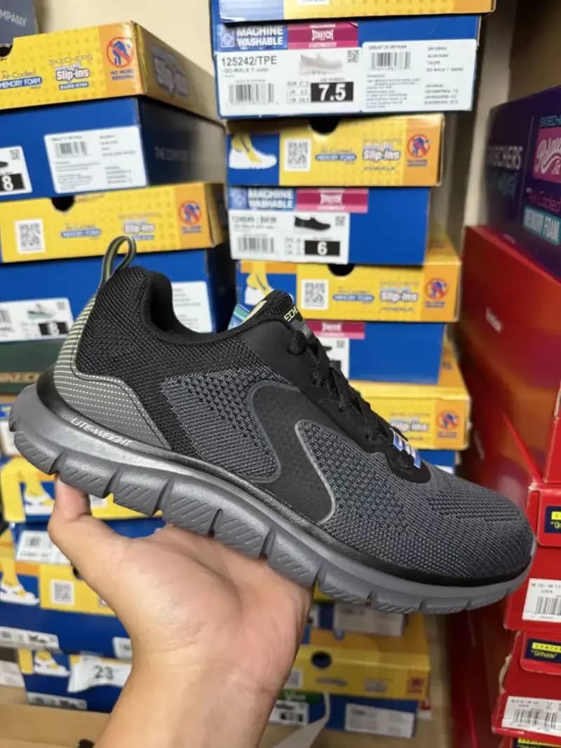 Promo New Arrival Skechers Track - Lerko Black Charcoal / Men