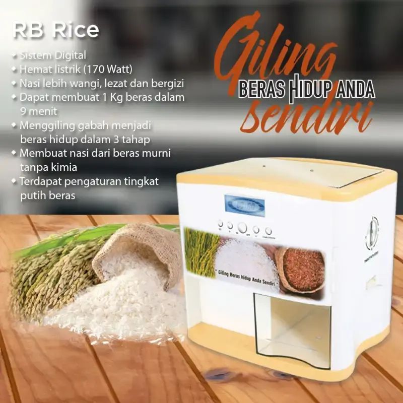 Rr66 Rice Promo Rb Rice Rr-18 Live Rice Maker | Mesin Penggiling Padi Rumah ...