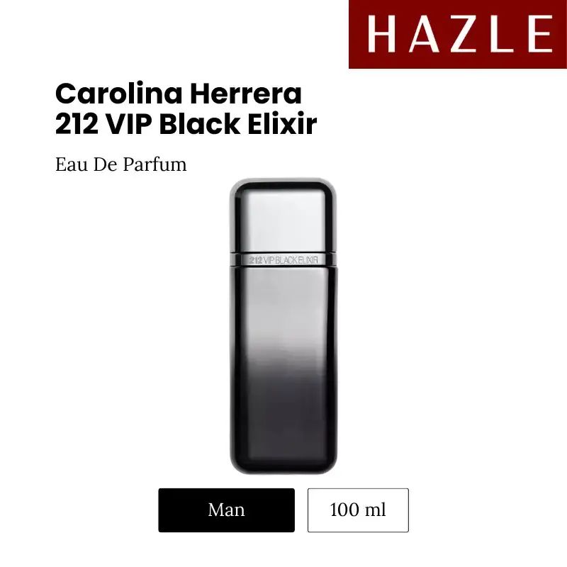 極美品】(212 VIP BLACK ELIXIR) EDP 50ml Carolina Herrera 212 Vip